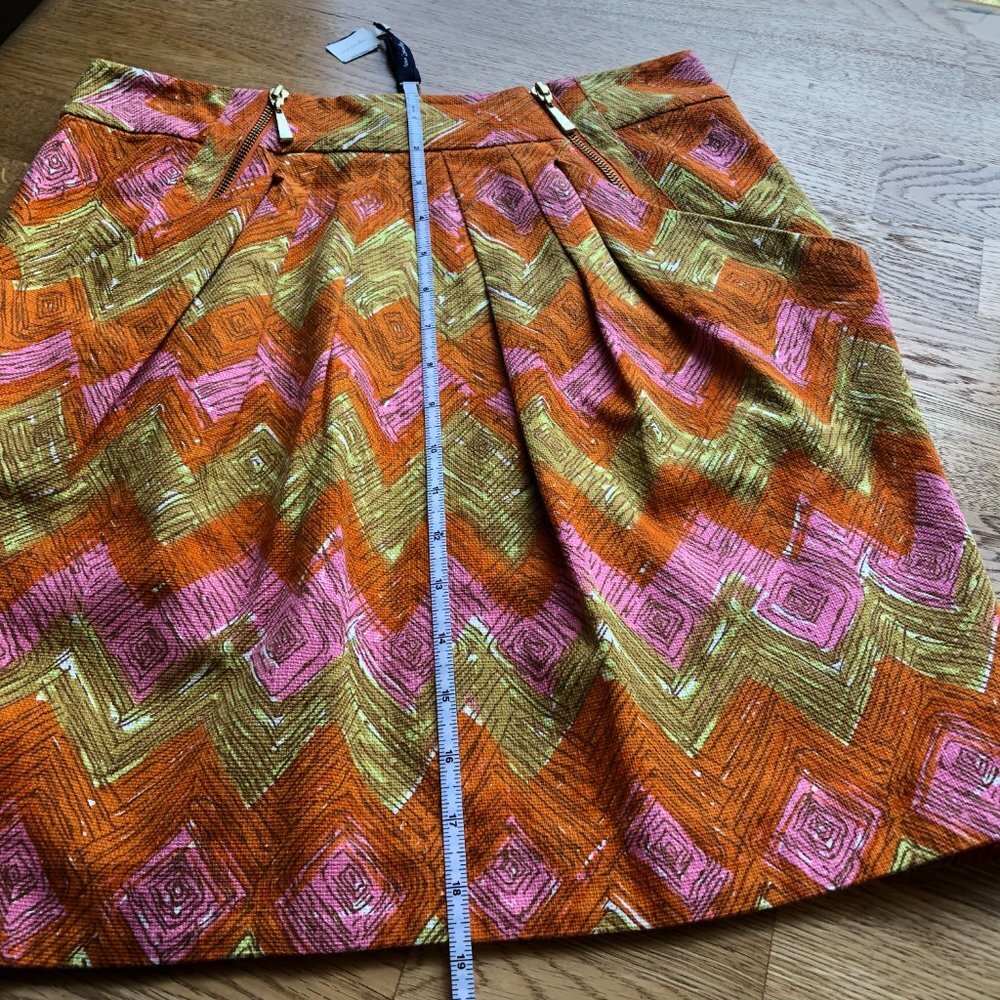 Beth Bowley Ikat Pattern Skirt Pink Orange Size 4 - Picture 12 of 12
